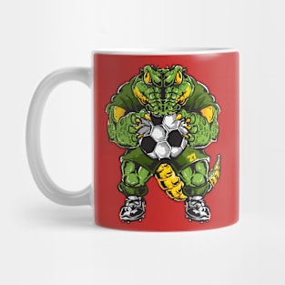 crocodile soccer player Mug